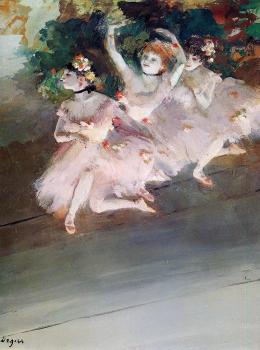 埃德加 德加 Three Ballet Dancers